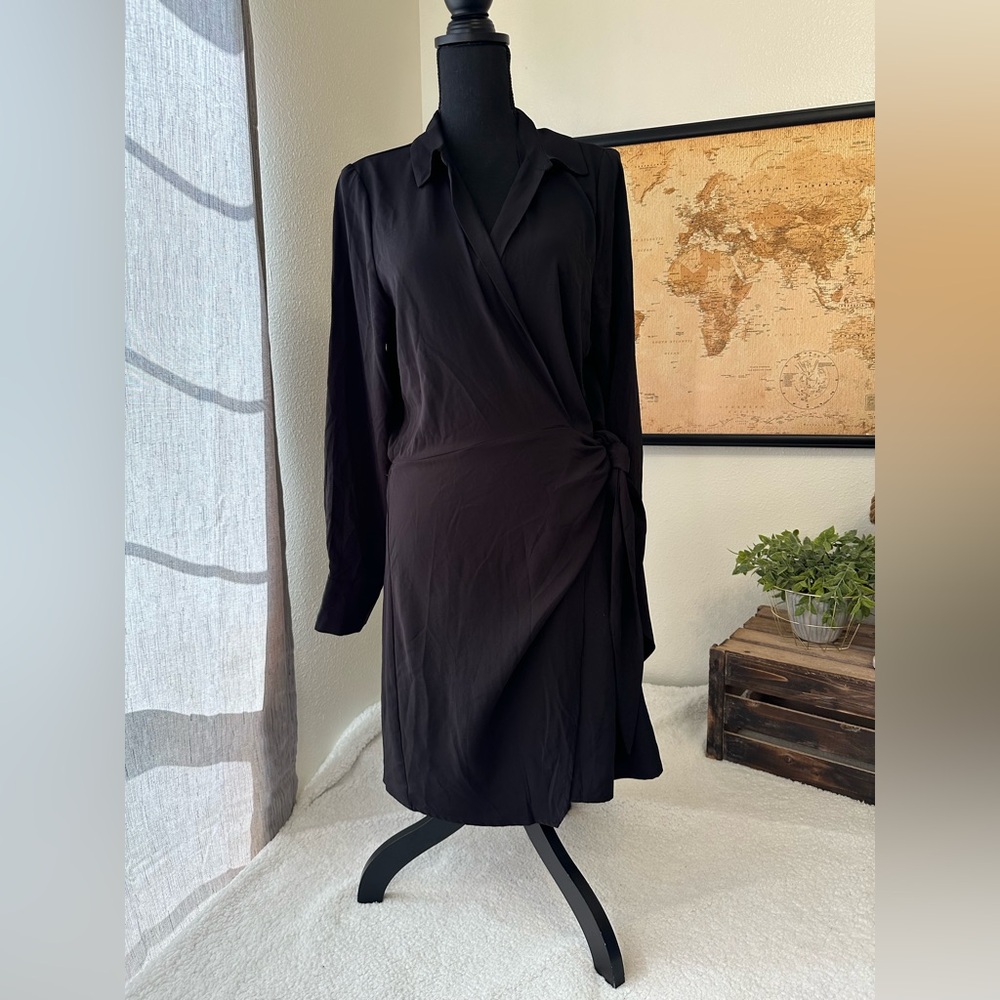 Intempo black wrap dress